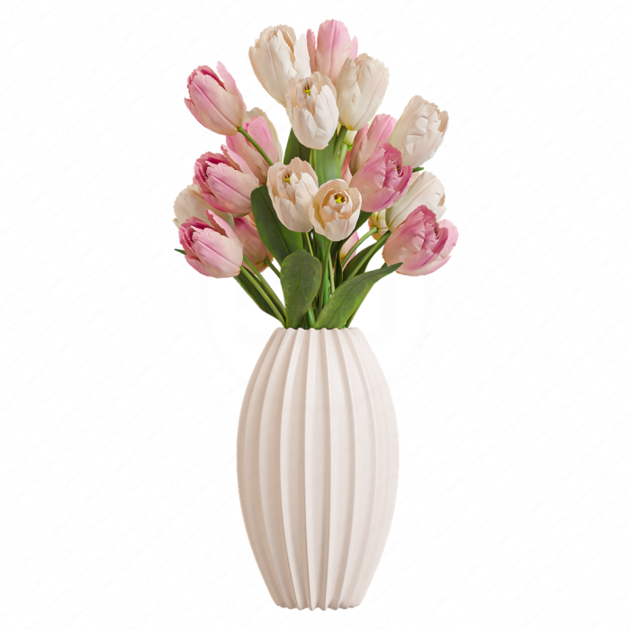 Тюльпаны в декоративной вазе