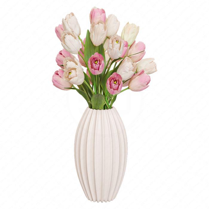 Тюльпаны в декоративной вазе