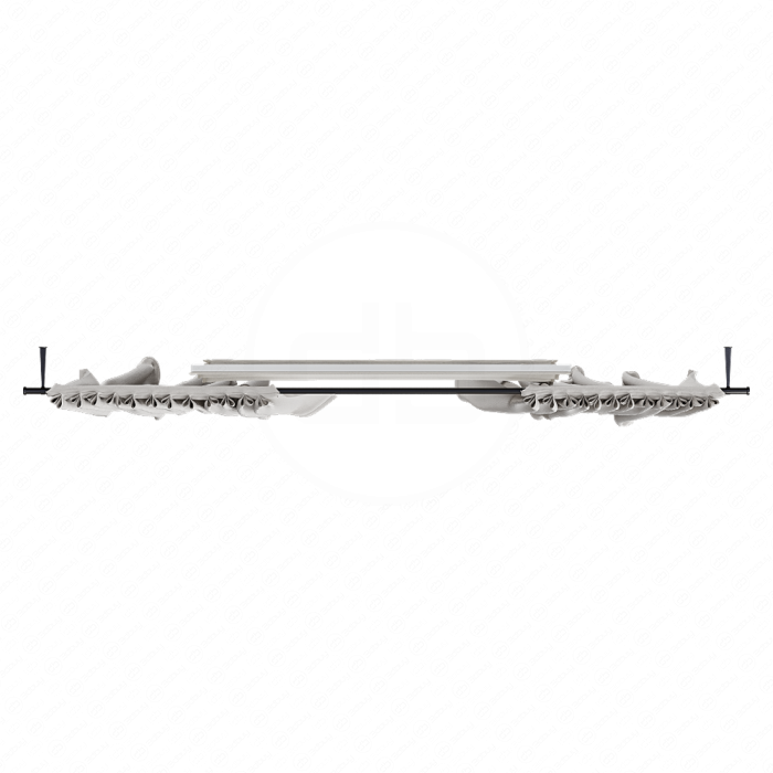 Шторы льняные на карнизе бежевые