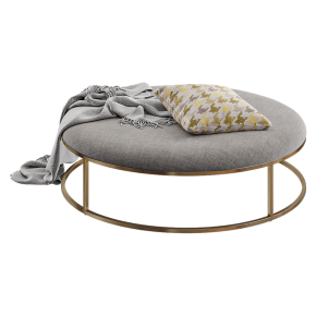 Тканевая оттоманка круглая Nicholas Restoration Hardware