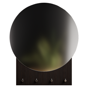 Mirror with coat rack