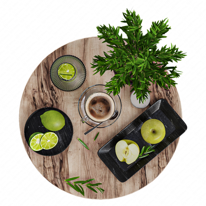 Декоративный набор для кухни с фруктами и напитками