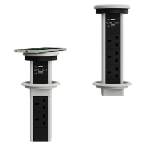 Pull-out touch-sensitive outlets.