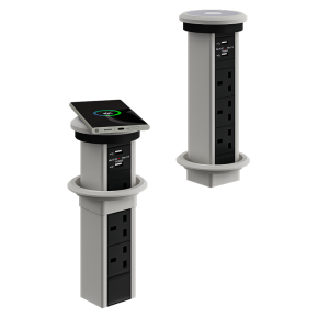 Pull-out touch-sensitive outlets.