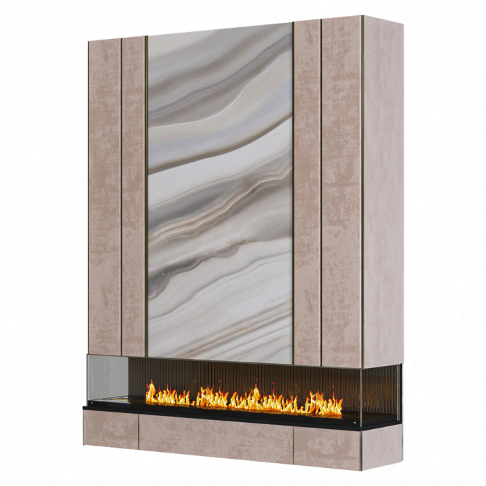 Камин с пламенем