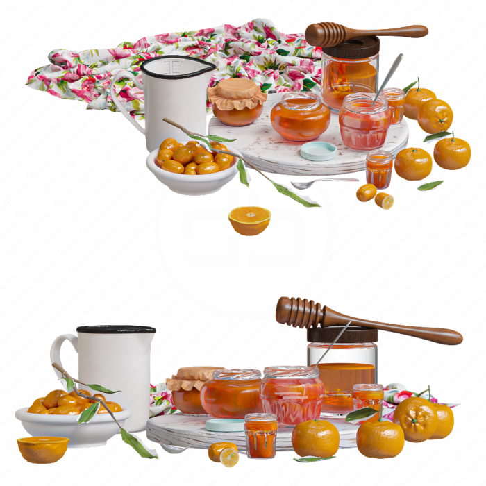 Банки с медом и вареньем
