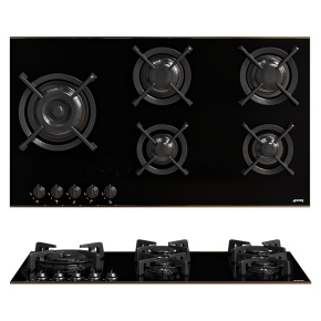 Газовая варочная панель Smeg PV695LCNR