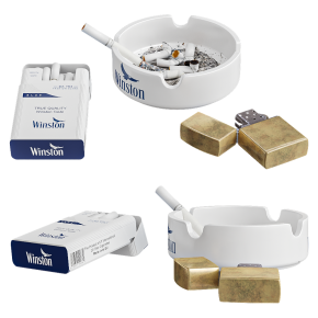 Cigarettes with an ashtray
