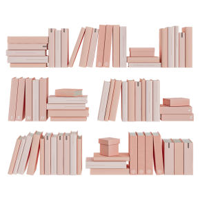Набор монохромных книг в 7 цветах