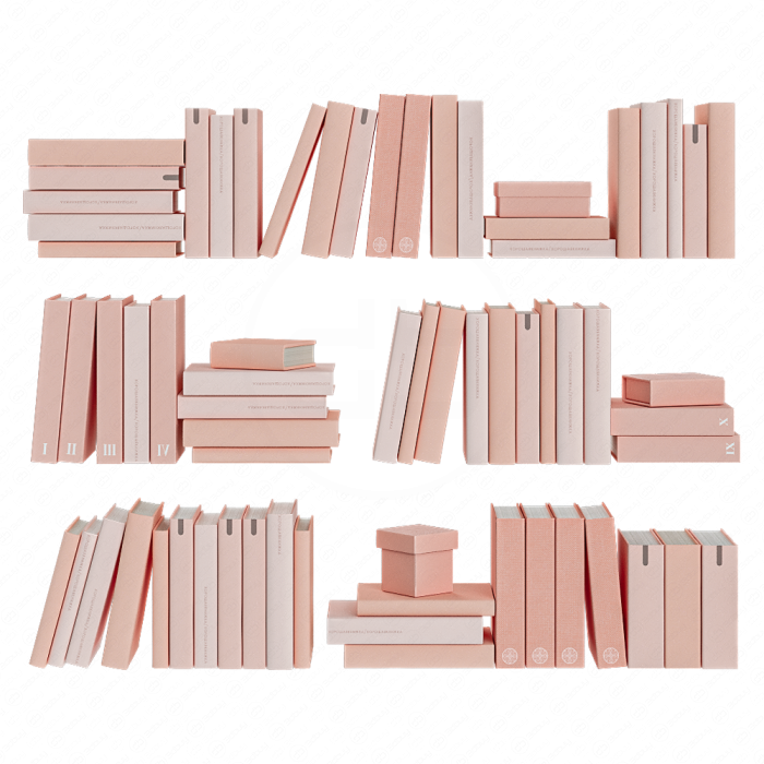 Набор монохромных книг в 7 цветах