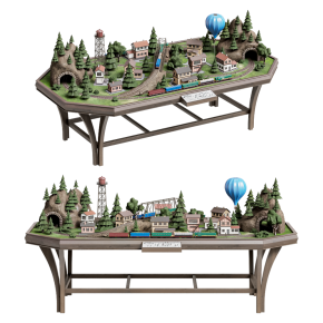 Wooden model railway