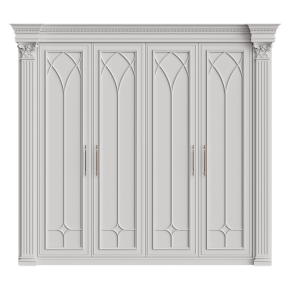 Classic white wooden cabinet