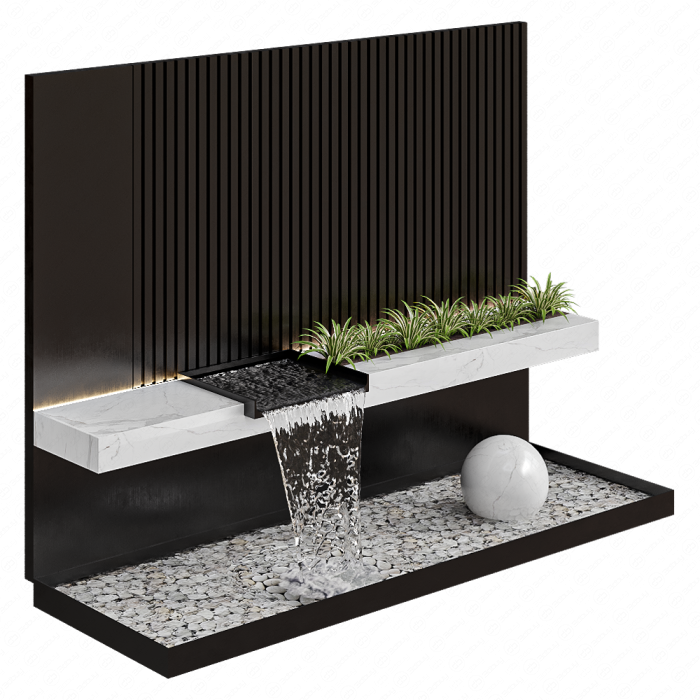 Modernist wall fountain 02