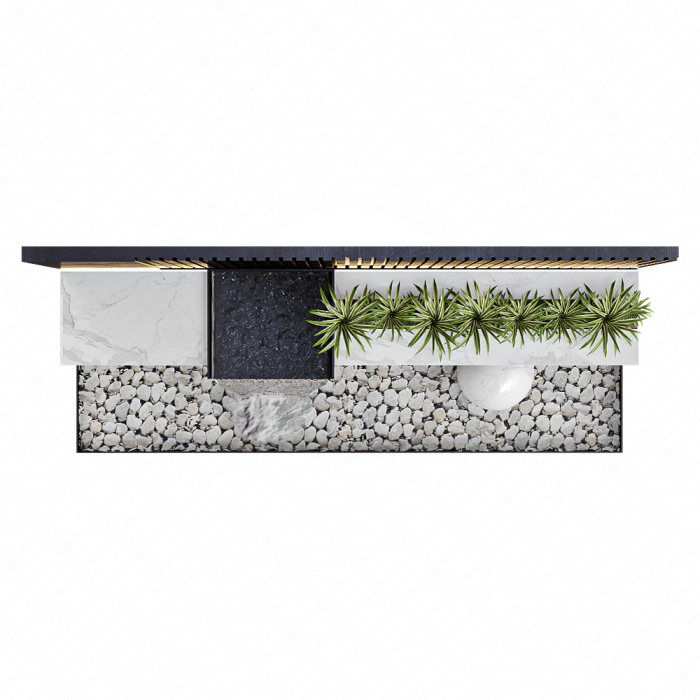Modernist wall fountain 02