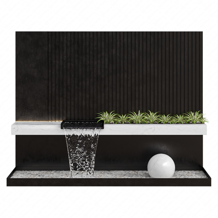 Modernist wall fountain 02