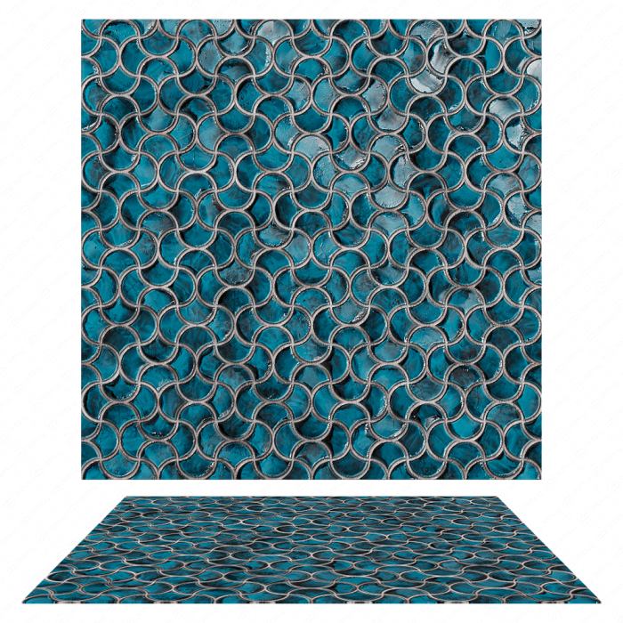 Бирюзовая плитка PBR Material-08