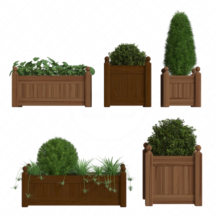 Timber wood planter