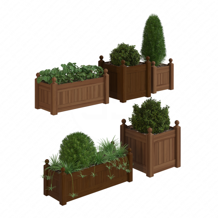 Timber wood planter