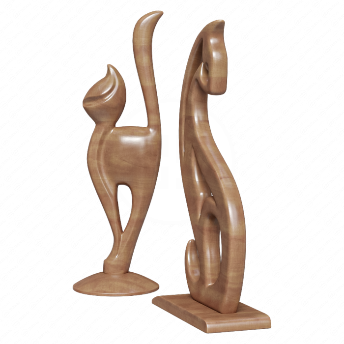 Статуэтки кошки из дерева