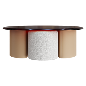 Стол журнальный и два пуфа Poglio