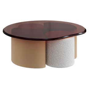 Стол журнальный и два пуфа Poglio