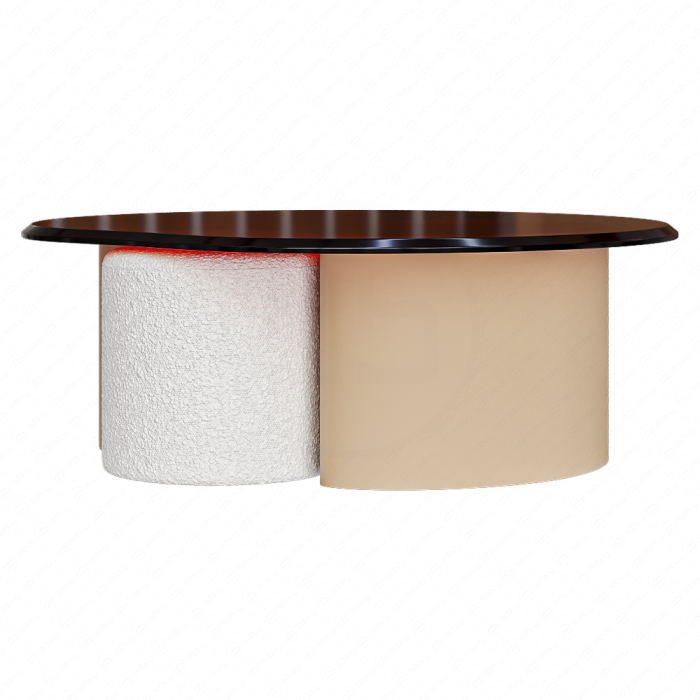 Стол журнальный и два пуфа Poglio Стол журнальный и два пуфа Poglio