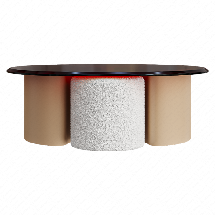 Стол журнальный и два пуфа Poglio Стол журнальный и два пуфа Poglio