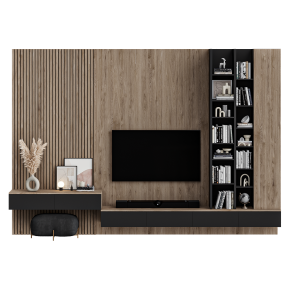 TV wall unit with a dressing table