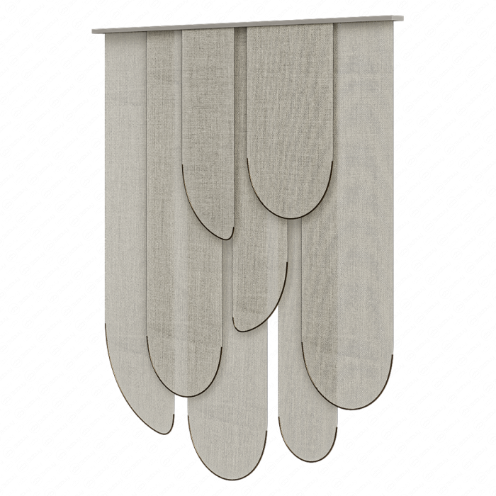 Многослойная панельная штора The leaves rayon