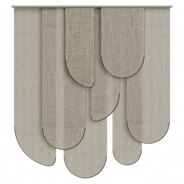 Многослойная панельная штора The leaves rayon