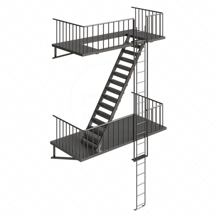 Пожарная лестница металлическая