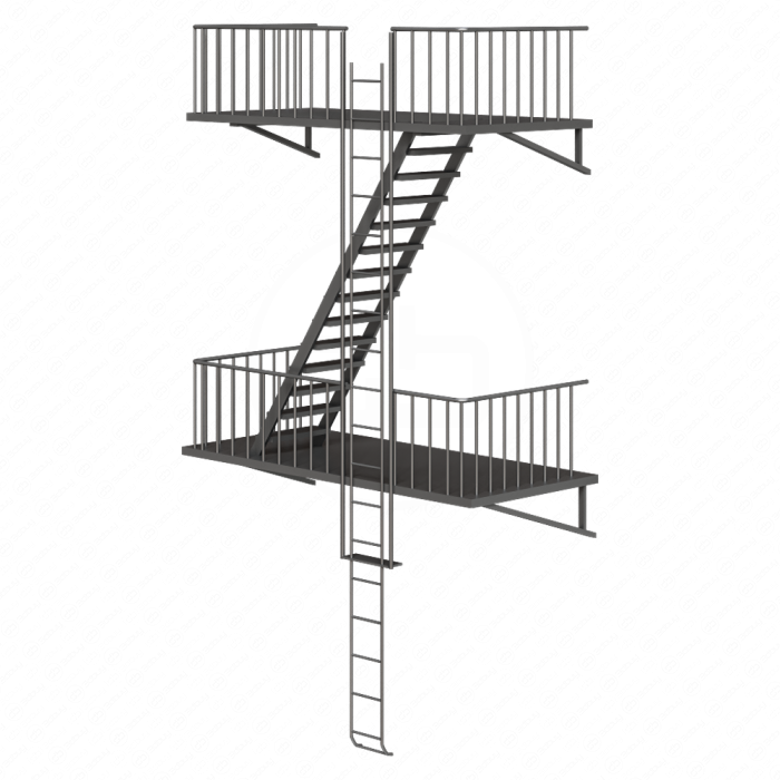 Пожарная лестница металлическая