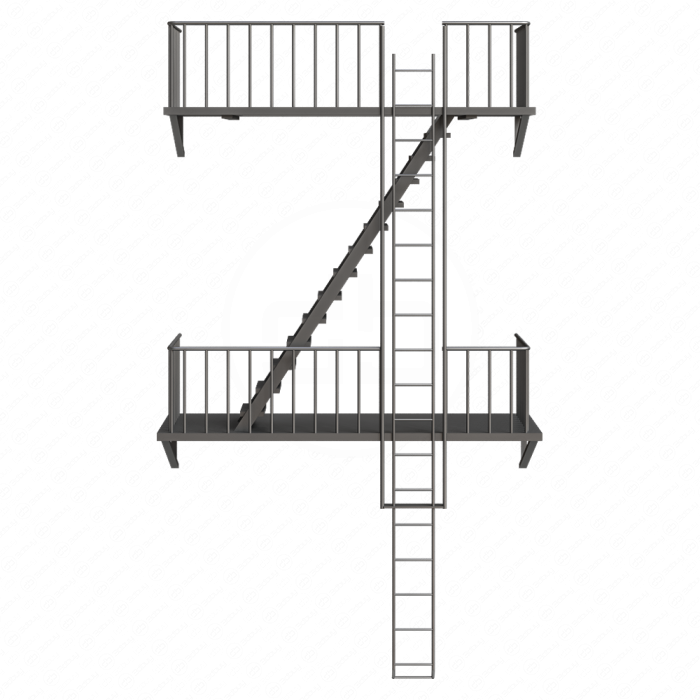 Пожарная лестница металлическая