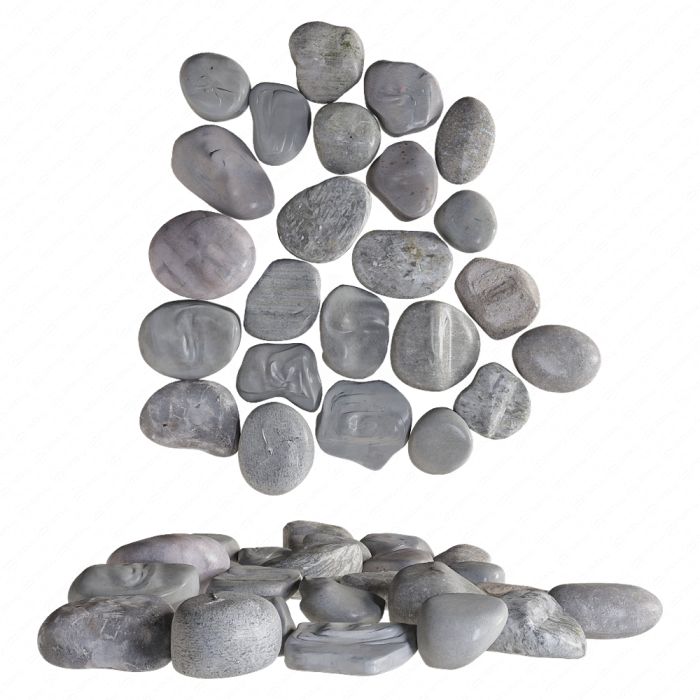 Серая гладкая галька