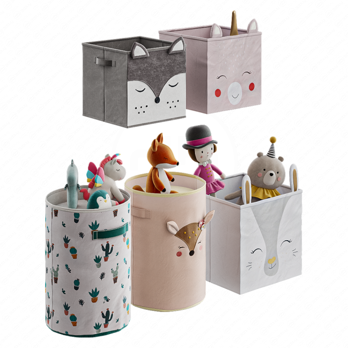 Корзины для хранения в детской с игрушками