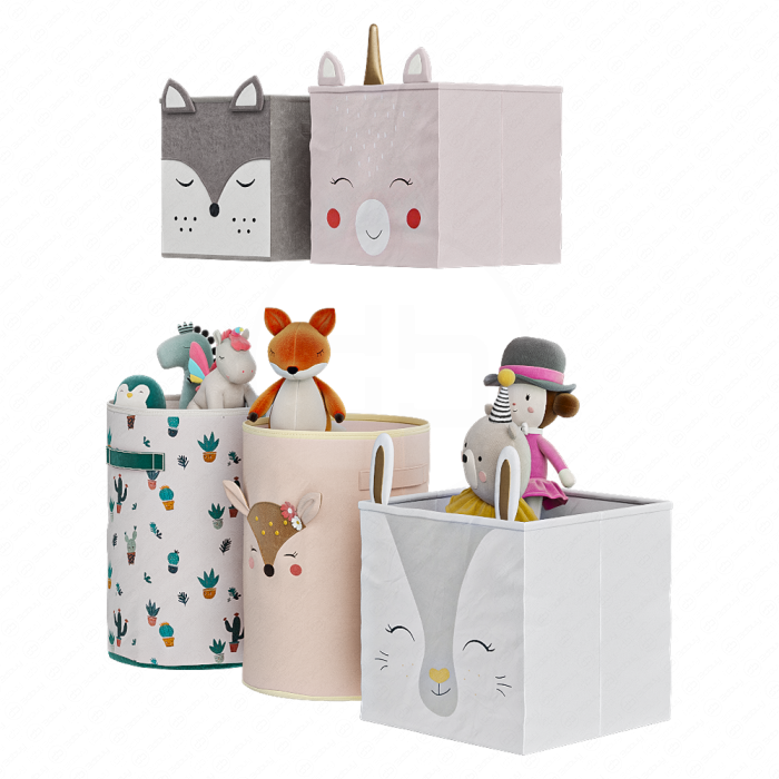 Корзины для хранения в детской с игрушками