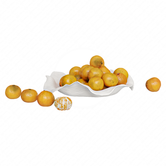 Мандарины в глиняной чаше