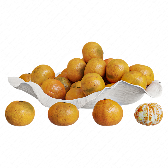 Мандарины в глиняной чаше