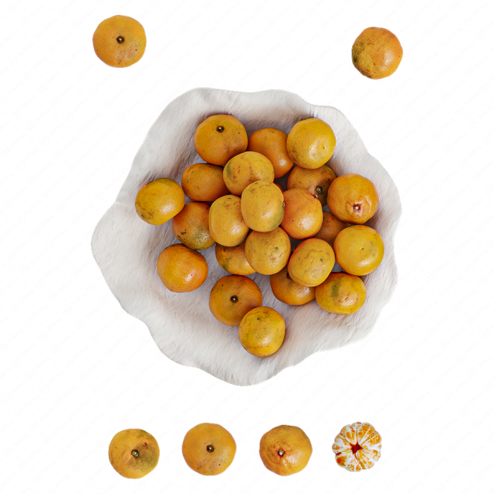 Мандарины в глиняной чаше