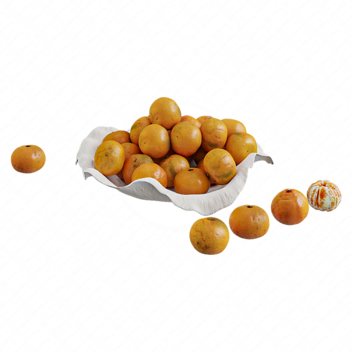 Мандарины в глиняной чаше