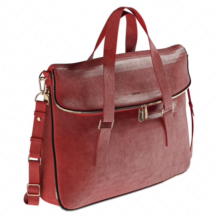 Красная сумка от Fossil Preston