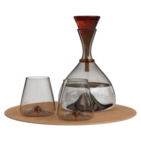 Decanter with glasses by Melody Lether Cosmo
