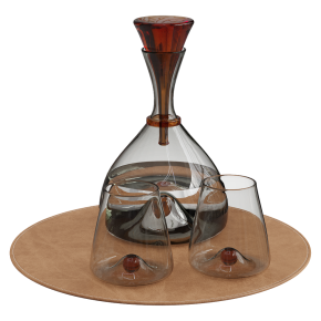 Decanter with glasses by Melody Lether Cosmo