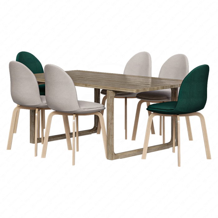 Стол со стульями Sammen от Fritz Hansen