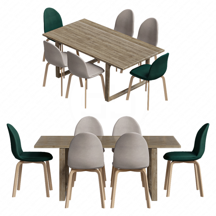Стол со стульями Sammen от Fritz Hansen
