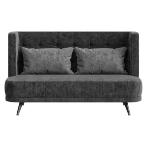 Two-seater sofa with carriage tufting