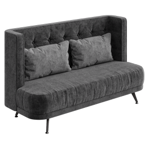 Two-seater sofa with carriage tufting