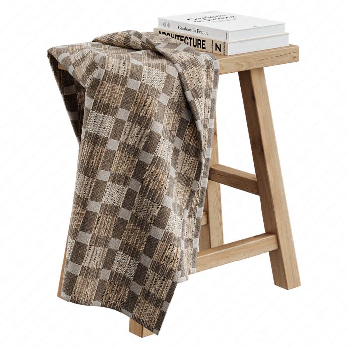 Декоративный набор табурет с пледом от ZARA HOME