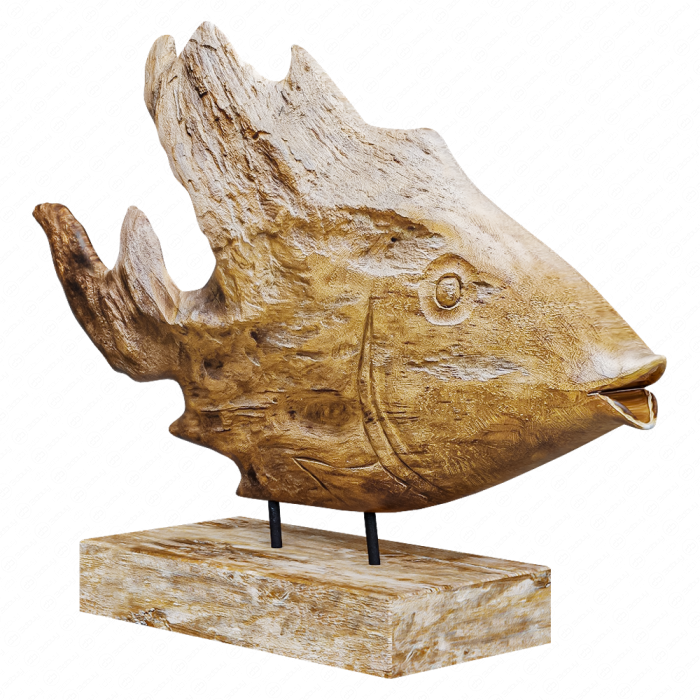 Статуэтка рыбы из тика от Uttermost