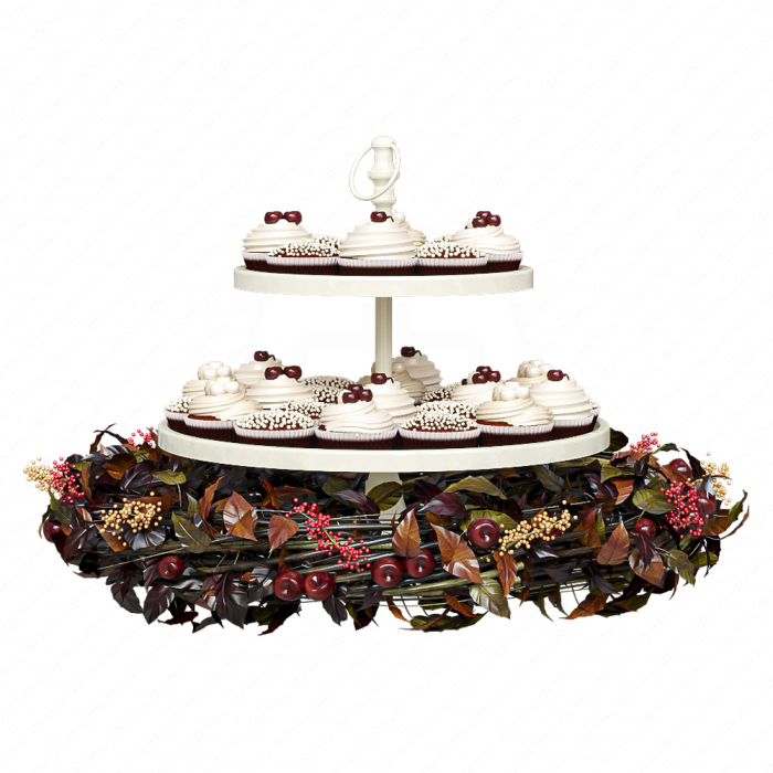 Фруктовница с кексами